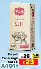 BİRŞAH YARIM YAĞLI SÜT 1 L BİRŞAH YARIM YAĞLI SÜT 1 L